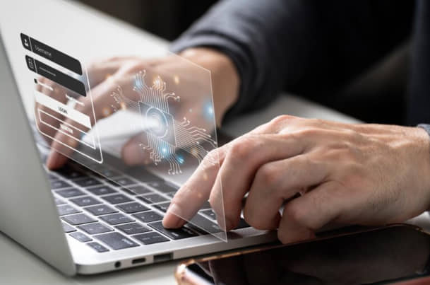 Secure data wiping process ensuring complete digital data erasure on laptop for eRevival data destruction services