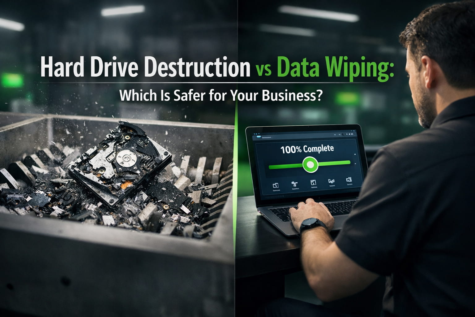 Hard Drive Destruction vs Data Wiping: Which Is Safer for Your Business?